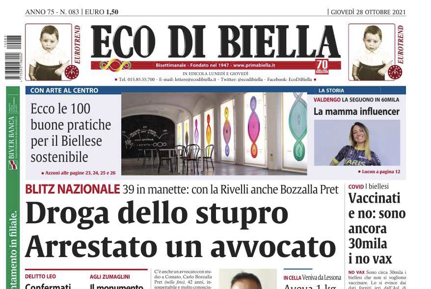 Ecco tutte le notizie esclusive su Eco di Biella in edicola oggi