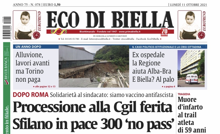 Ecco Tutte Le Notizie Esclusive Su Eco Di Biella In Edicola Oggi ...