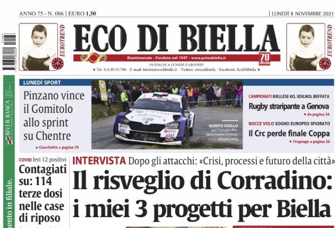 Ecco tutte le notizie esclusive su Eco di Biella in edicola oggi