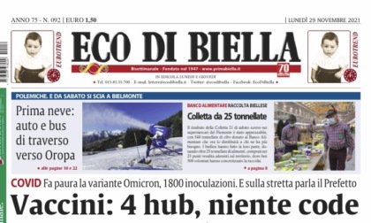 Ecco tutte le notizie esclusive con Eco di Biella in edicola oggi