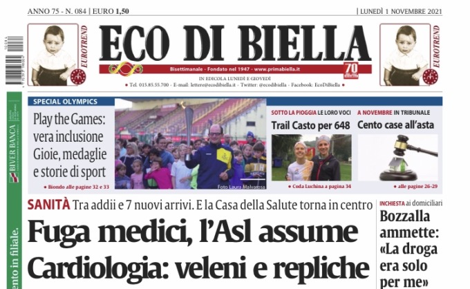 Ecco tutte le notizie esclusive su Eco di Biella in edicola oggi