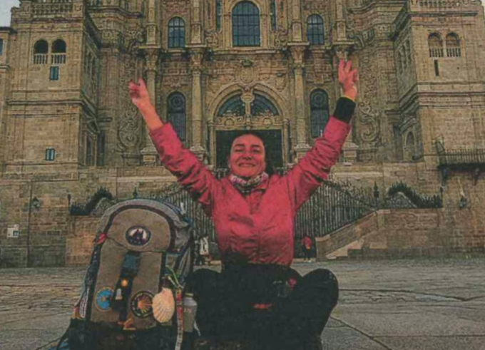 Da Oropa a Santiago di Compostela, Cristina Nulchis ha raccolto mille euro per il Fondo Edo Tempia