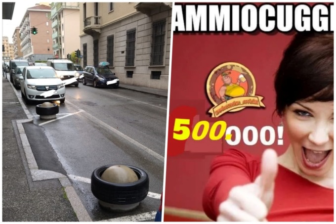 Cos’è il genio? Copertoni anti-ammaccature in via Trieste