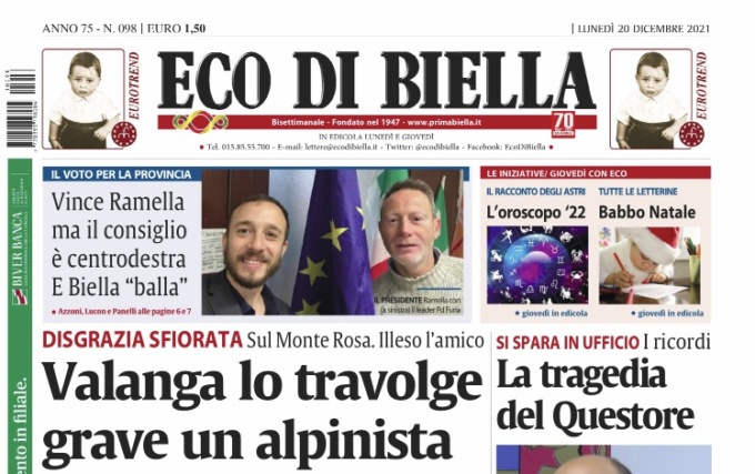 Ecco tutte le notizie esclusive su Eco di Biella in edicola oggi