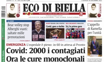 Ecco tutte le notizie esclusive con Eco di Biella in edicola oggi