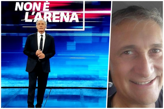 Il dentista no vax di Biella con il braccio al silicone in tv a Non è l’Arena