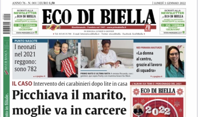Ecco tutte le notizie esclusive su Eco di Biella in edicola oggi