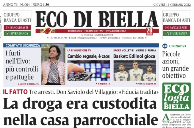 Ecco tutte le notizie esclusive in edicola oggi con Eco di Biella