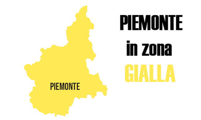In arancione ci finisce la Valle d’Aosta. Il Piemonte resta giallo