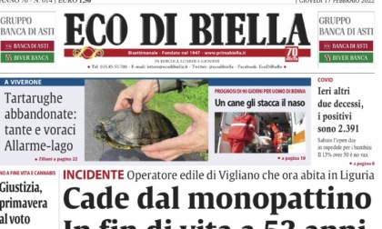 Ecco tutte le notizie in edicola oggi con Eco di Biella