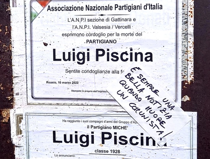 “È sempre una bella notizia quando muore un comunista”