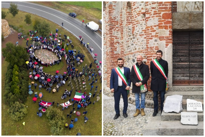 Altre tre pietre arrivate a Biella per il “selciato della memoria” del Nuraghe Chervu – TUTTE LE FOTO
