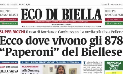 Eco di Biella in edicola fino a mercoledì con tante notizie esclusive