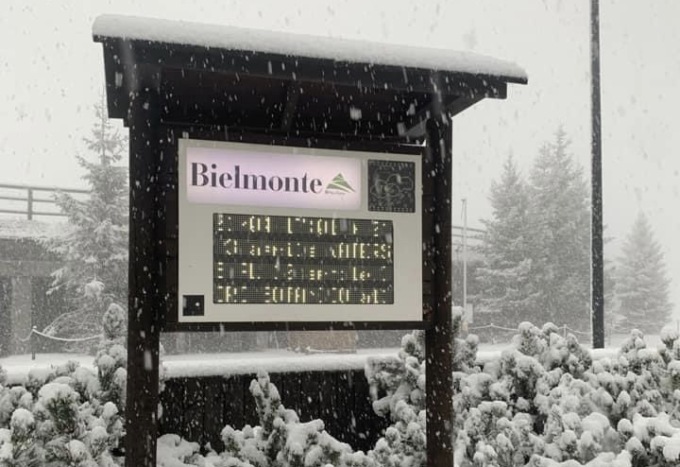 Da Bielmonte a Oropa: è la neve il pesce d’aprile di quest’anno