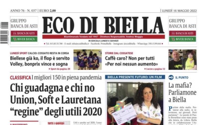 Eco di Biella in edicola oggi con tante notizie e i semi di "Bella di notte"