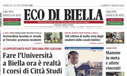 Eco di Biella in edicola oggi con tante notizie esclusive e la bustina di Fiori d’estate