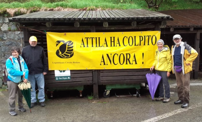 “Attila ha colpito ancora”, alla transumanza lo striscione di Legambiente