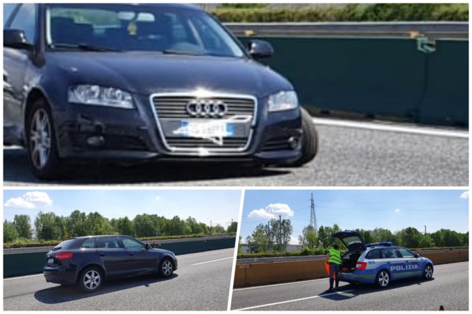 Schianto autonomo in A4 tra Carisio e Santhià