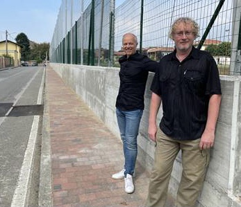 Gaglianico: terminati i lavori per la realizzazione del nuovo marciapiede in via Roma  