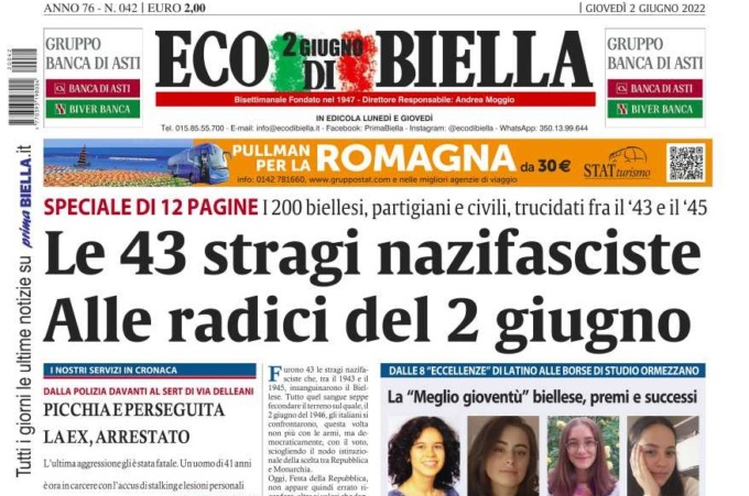 Eco di Biella da collezione – Le 43 stragi nazifasciste che hanno sconvolto il Biellese