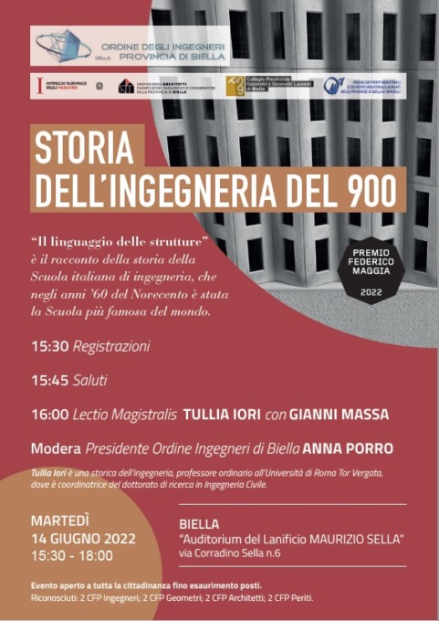 La “Storia dell’ingegneria del 900” nell’Auditorium del Lanificio Maurizio Sella