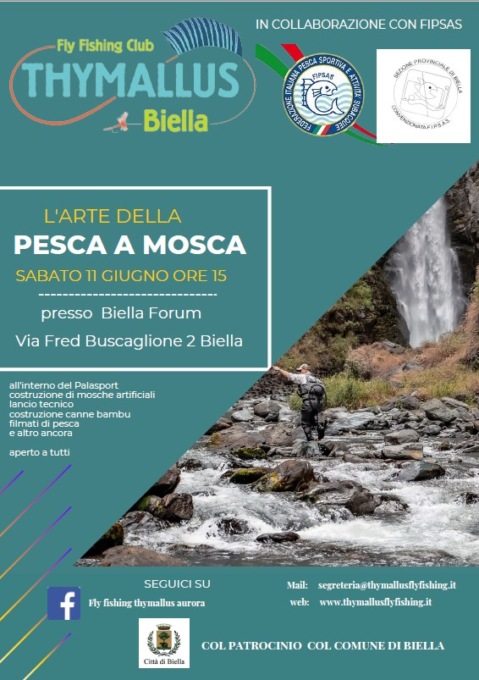 La pesca a mosca al Palasport domani alle 15 con lancio tecnico, costruzione di esche e canne di bambù