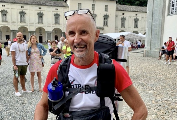 Claudio Bisoglio in cammino verso Santiago