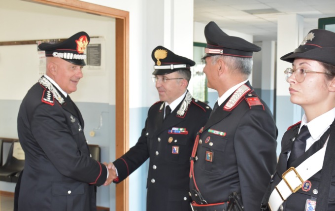 Il generale Micale in visita a Biella