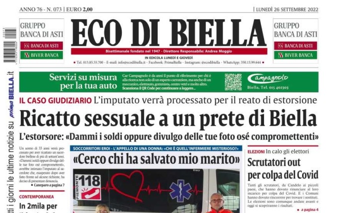Eco di Biella, le notizie esclusive da oggi in edicola