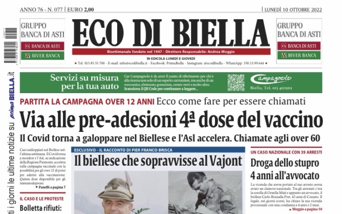 Eco di Biella in edicola con tante notizie e approfondimenti esclusivi