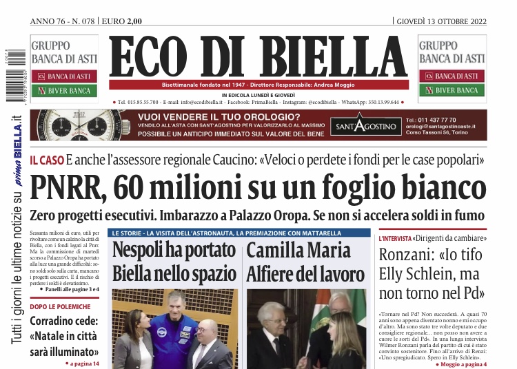 Ecco Tutte Le Notizie Esclusive Su Eco Di Biella In Edicola Oggi ...