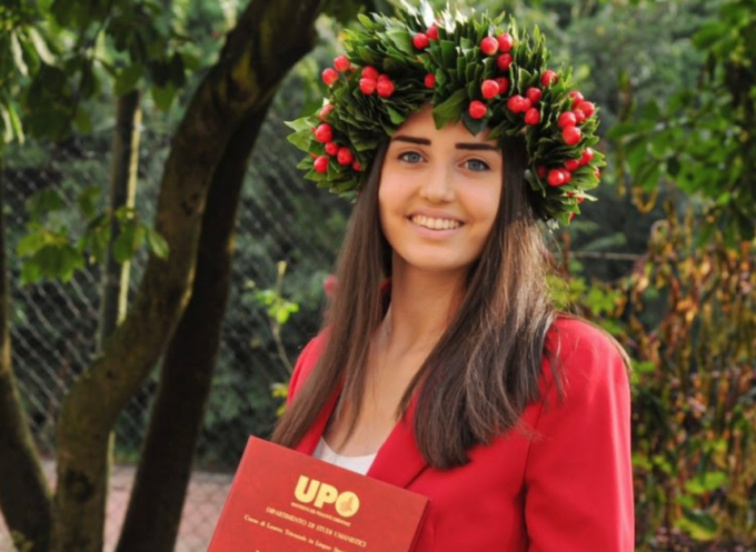Myriam Godino Viero tra gli studenti Upo premiati alla memoria di Umberto Eco e Gianfranco Pittatore