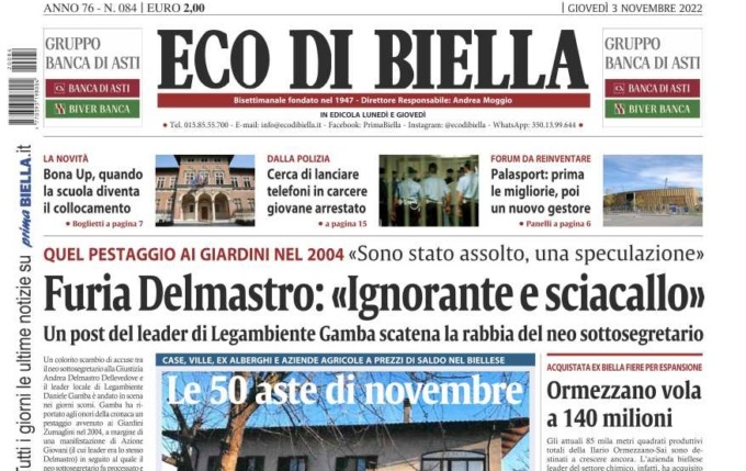 Eco di Biella da non perdere in edicola. Oggi l’inserto con le oltre 50 case all’asta in Provincia