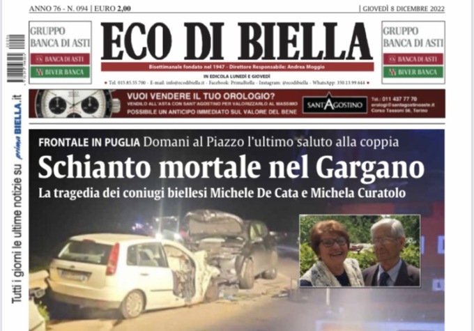 Eco di Biella in edicola oggi con tante notizie e approfondimenti esclusivi