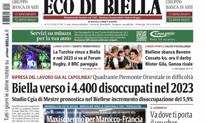 Eco Di Biella In Edicola Oggi Con Tante Notizie E Approfondimenti ...