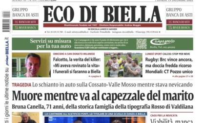 Eco di Biella in edicola oggi con tante notizie e approfondimenti esclusivi - IN REGALO GUIDA SERVIZI OSPEDALE