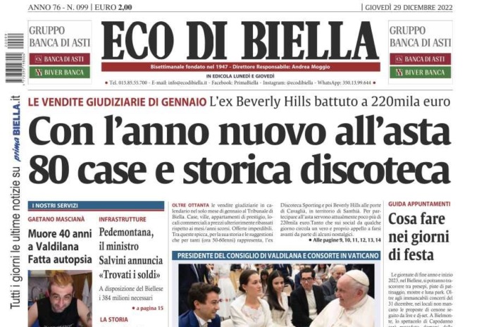 In edicola l’ultimo numero del 2022 di Eco di Biella. Esclusive, inchieste ed eventi da non perdere