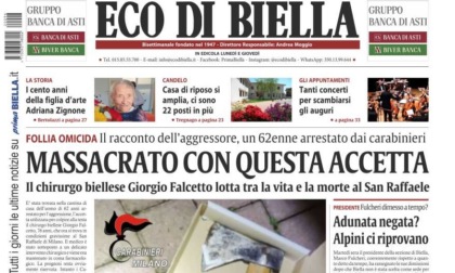 Eco di Biella in edicola - Ieri sera è morto il dottor Falcetto
