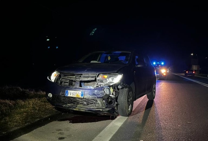Cinghiale sbuca sulla strada provinciale e distrugge un auto