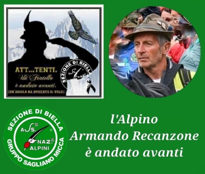 Morto in casa impresario edile di Miagliano. Era del gruppo alpini di Sagliano