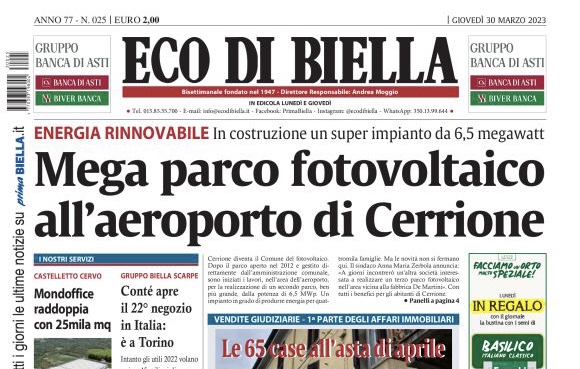 Eco di Biella in edicola oggi con tante notizie e approfondimenti esclusivi