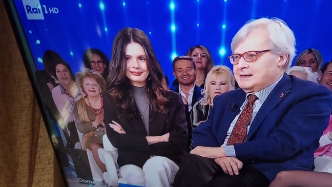 La biellese Evelina Sgarbi a Domenica In