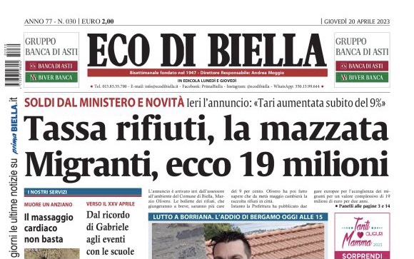 Eco di Biella in edicola oggi con tante notizie e approfondimenti esclusivi