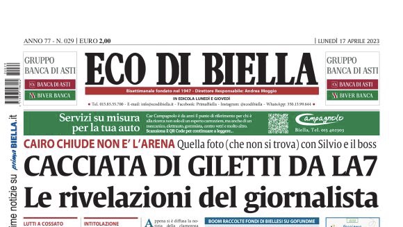 Eco di Biella in edicola oggi con tante notizie e approfondimenti esclusivi