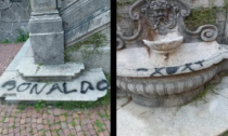 Vandali imbrattano la piazza parrocchiale con delle bombelette spray