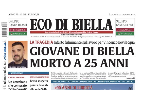 Eco di Biella in edicola oggi con tante notizie e approfondimenti esclusivi