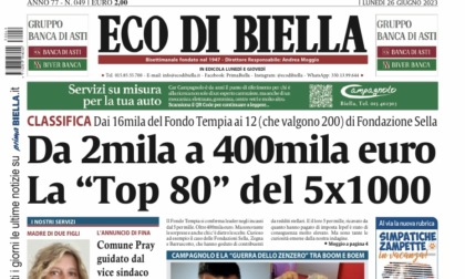 Eco di Biella in edicola oggi con tante interviste e approfondimenti esclusivi
