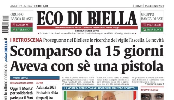 Eco di Biella in edicola oggi con tante notizie e approfondimenti esclusivi