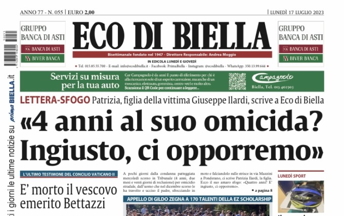 Eco di Biella in edicola oggi con tante notizie e approfondimenti esclusivi