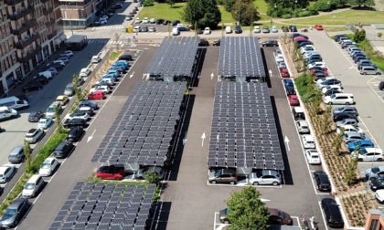 Terminato il parcheggio fotovoltaico in piazza Gaudenzio Sella